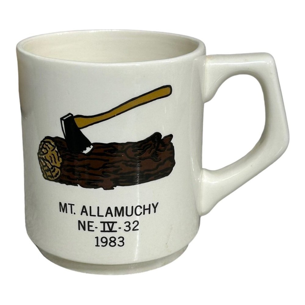 Boys Scouts Mug Mt Allamuchy‎ NE IV 32 BSA Centerpiece Ceramic Chatham NJ 1983